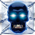 Metal Tech Skull Theme Zeichen