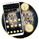 Metallic Golden Lion Theme APK