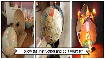 Simple DIY Recycled Globe Lamp โปสเตอร์