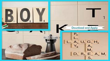 Easy DIY Scrabble Wall Art โปสเตอร์