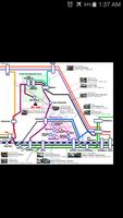 Fuji Train Map Cartaz