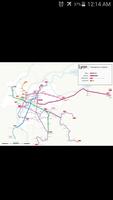Lyon Metro & Tram Map poster