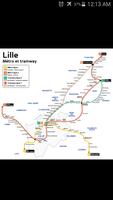 Lille Metro & Tram Map Plakat