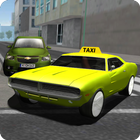Modern taxi racing 3D-icoon