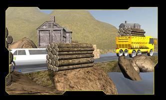 Mountain Cargo Truck Driver Poster