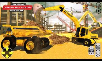 Construction Machines Offroad : Operate Excavator Affiche