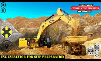 Construction Machines Offroad : Operate Excavator capture d'écran 2