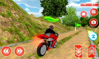 Offroad Jungle Motorcycle 3D-poster