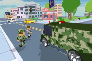 Blocky Army City Rush Racer capture d'écran 1