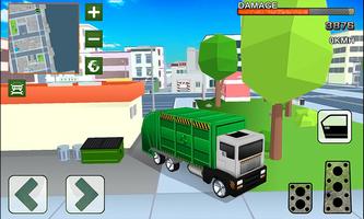Blocky Garbage Truck Simulator-poster