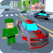 Blocky Hover Car: City Heroes