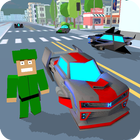 Blocky Hover Car: City Heroes icon