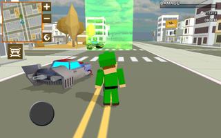 Blocky Hover Car: City Heroes poster