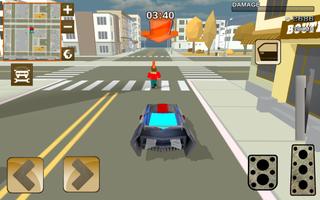 Blocky Hover Car: City Heroes screenshot 2