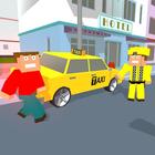 City Bricks vs Craft Taxi SIM icon