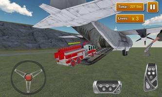 Firefighter Car Transporter 3D ポスター
