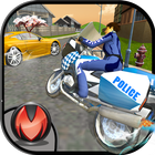 Police Girl Bike Rider icon