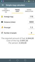 Simple MPG calculator ポスター