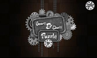Gears et chaîne d Puzzle Affiche