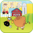 Cute Farm Animals Match ikona