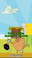 Cute Farm Animals Match ポスター