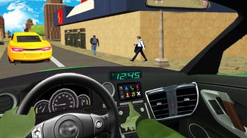Jeu de taxi de voiture fou: simulateur de voiture Affiche