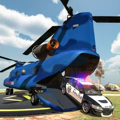 Police Cargo Plane Cars Transport Games