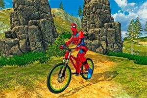 Super héros de l'araignée BMX cascades Affiche