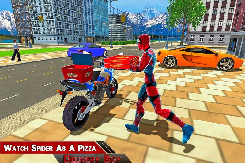 Súper Araña De Entrega De Pizza Héroe For Android Apk Download - pizza delivery roblox