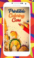 Printable Coloring Cars poster
