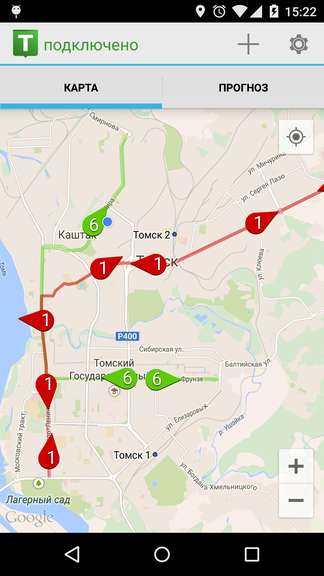 Карта транспорта Томск.