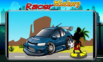 Race Mickey RoadSter Minnie Affiche