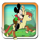prince mickey with horse icône