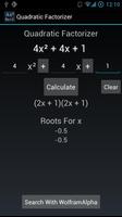 برنامه‌نما Quadratic Equation Factorizer عکس از صفحه