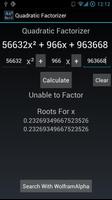 Quadratic Equation Factorizer تصوير الشاشة 2