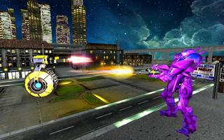 Futuristic Bad Bots: Flying Robot Car Transform الملصق