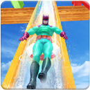Real Water Slide Superhero Amusement Park Stunts APK