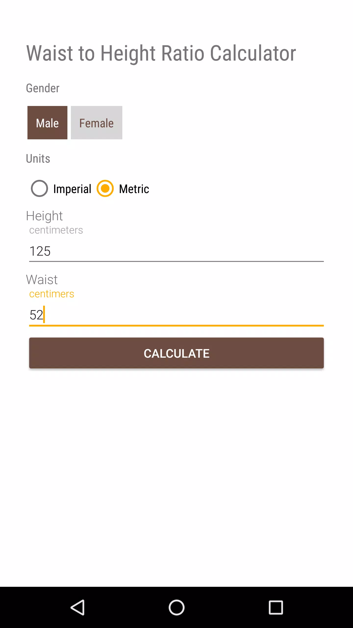 Waist to Height Ratio Calculator APK pour Android Télécharger