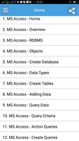 Learn MS Access poster