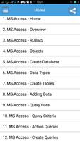 Learn MS Access الملصق
