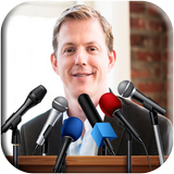 Microphone Photo Maker: Press Conference Frames Zeichen