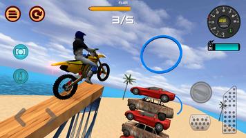Motocross Playa Saltando 2 captura de pantalla 1