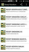 برنامه‌نما Resep Masakan Singkong عکس از صفحه