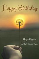 Happy Birthday Card And Wishes Plakat