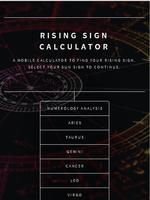 Rising Sign Calculator Affiche