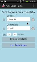 Pune Local Train Timetable Affiche