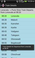 برنامه‌نما Pune Local Train Timetable عکس از صفحه