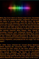 Miley Cyrus Lyrics скриншот 1