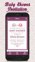 Baby Shower Invitation Card Ma پوسٹر