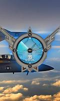 F18 Hornet Airforce Clock LWP Affiche